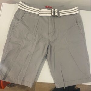 Guess Gray Men's Shorts with Striped Belt Size 33